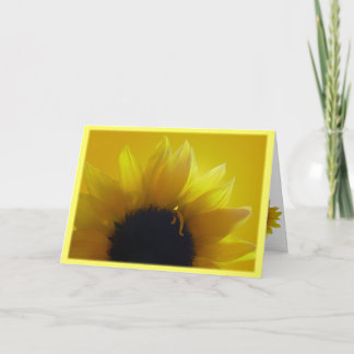 Tarjeta girasol Tarjeta de bienvenida de flor amar