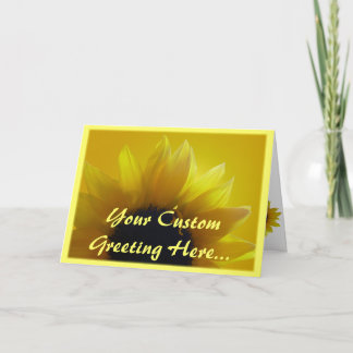 Tarjeta girasol Tarjeta de bienvenida de flor amar