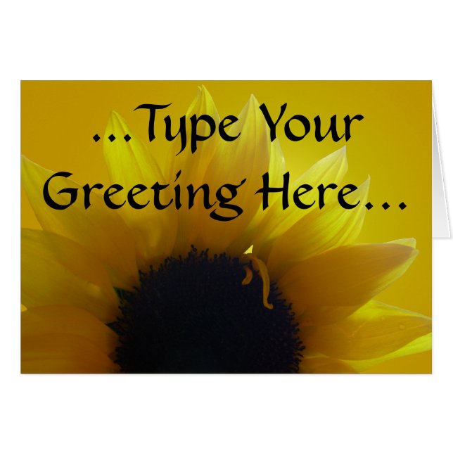 Tarjeta girasol tarjeta de flor amarilla personali (Anverso (Horizontal))