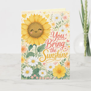Tarjeta Girasol: Tú Traes la Luz del Sol