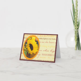 Tarjeta Girasol y amigos Notecard