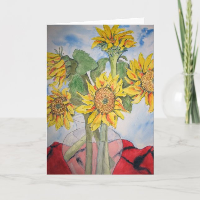 Tarjeta Girasoles (Anverso)