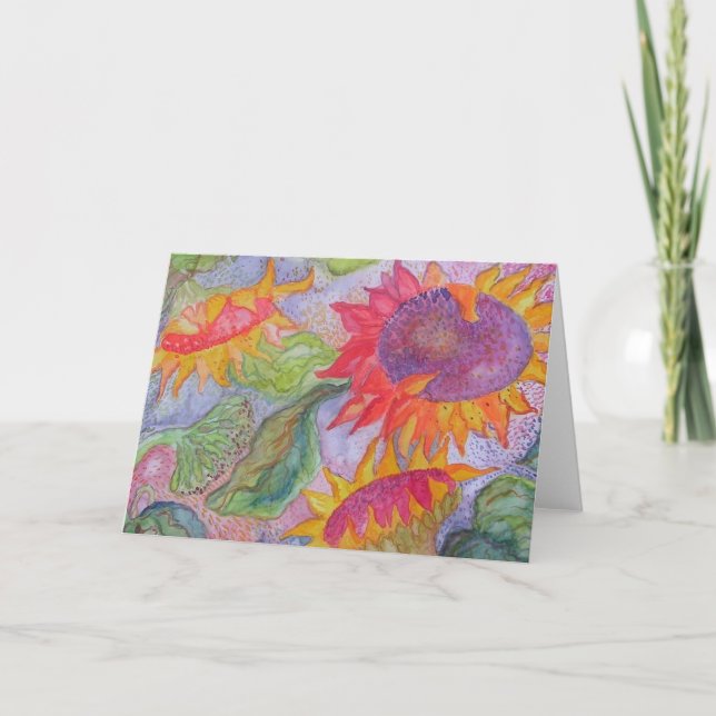 Tarjeta "Girasoles " (Anverso)