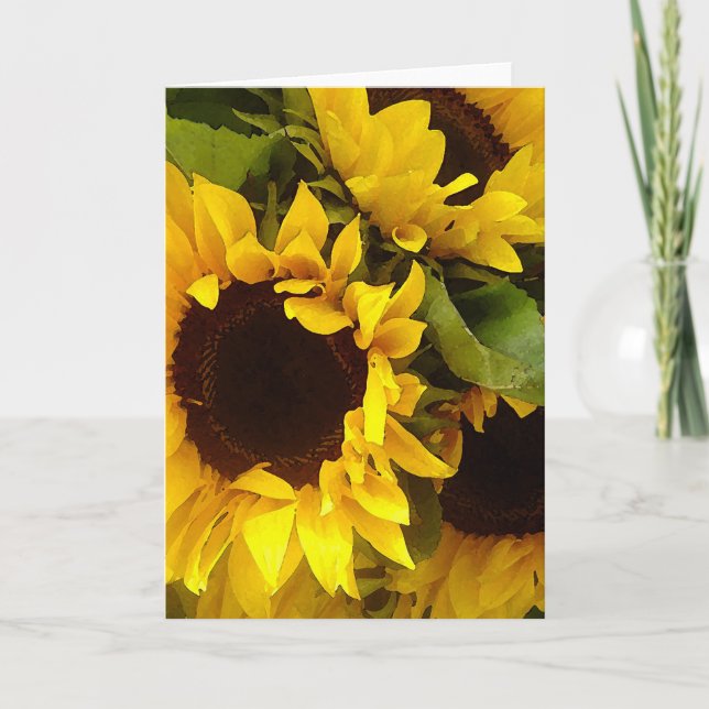 Tarjeta Girasoles (Anverso)