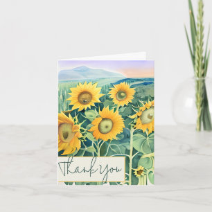 Tarjeta Girasoles acuarela personalizables