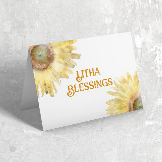 Tarjeta Girasoles Amarillos Bendición del Solsticio de Ver