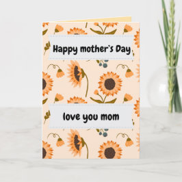 Tarjeta Girasoles Amarillos Feliz Día de las Madres Te Amo
