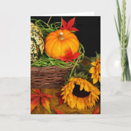 Tarjeta Girasoles de la cosecha de otoño