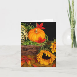 Tarjeta Girasoles de la cosecha de otoño