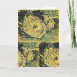 Tarjeta Girasoles de Van Gogh - Arte floral amarillo brill