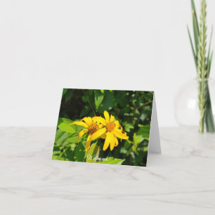 Tarjeta Girasoles del Bosque - Saludos de Bienvenida