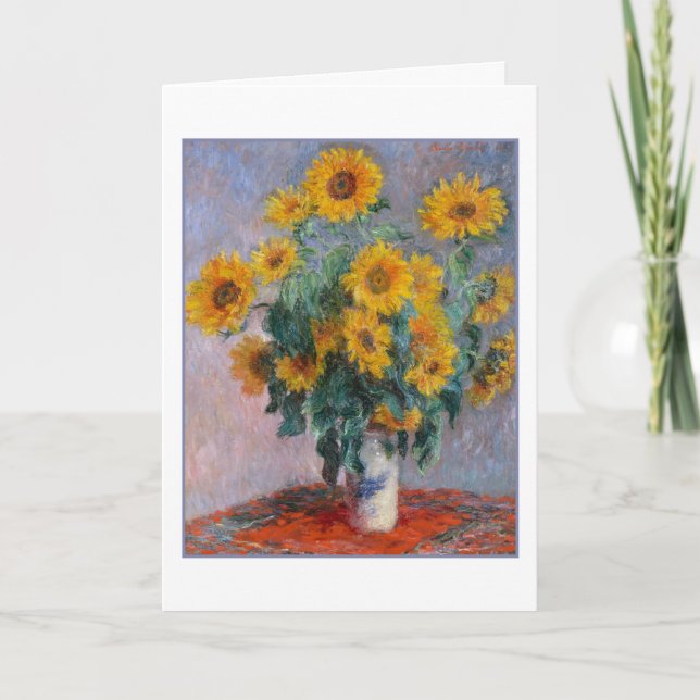 Tarjeta Girasoles del cumpleaños (Anverso)
