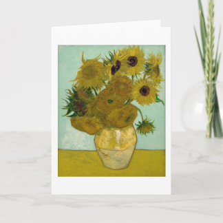 Tarjeta Girasoles en un Bello Artes de Van Gogh del