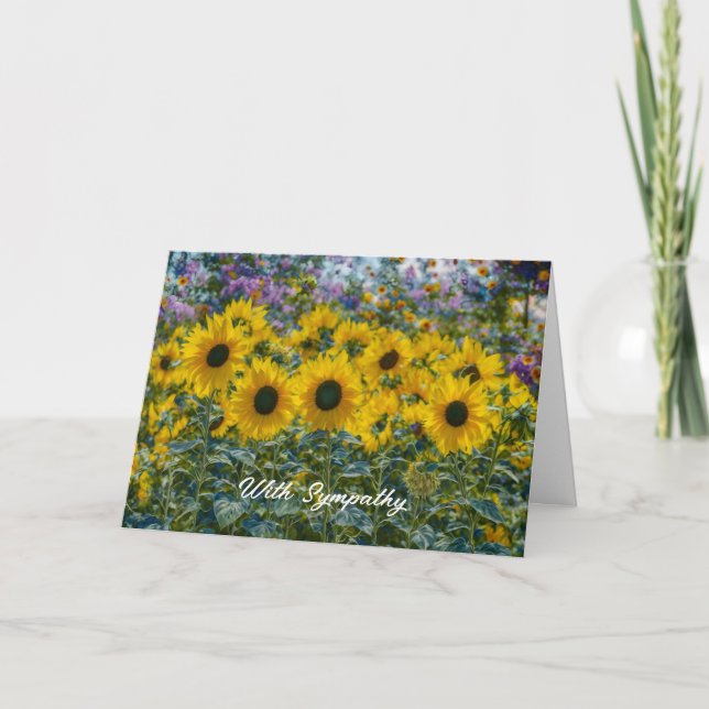 Tarjeta Girasoles en una carta de solidaridad con el arte  (Anverso)