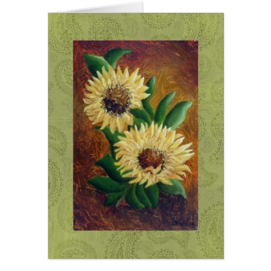 Tarjeta Girasoles gemelos