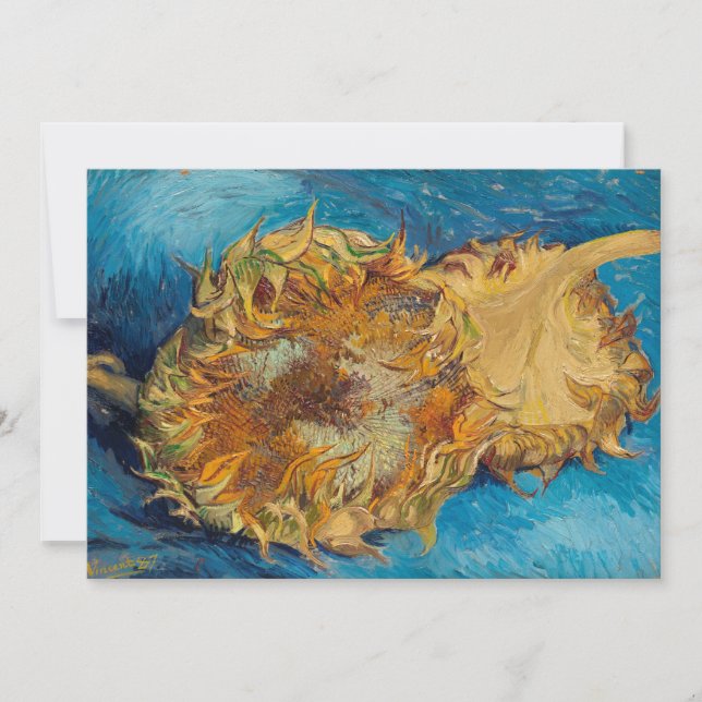 Tarjeta Girasoles por Vincent van Gogh (Anverso)