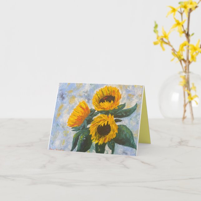 Tarjeta giratoria (flor amarilla)