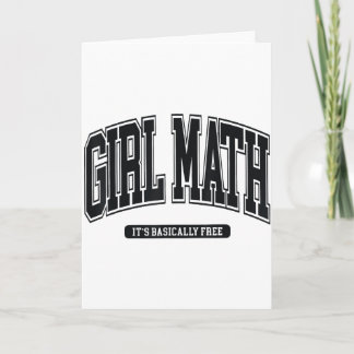 Tarjeta Girl Math University 