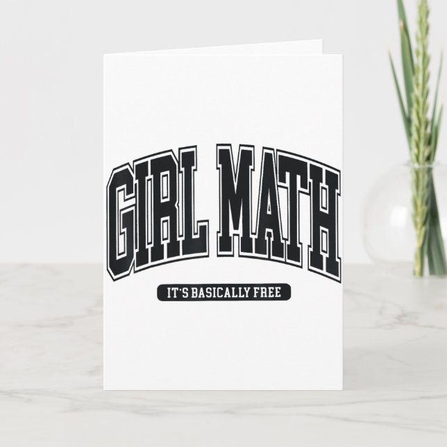 Tarjeta Girl Math University  (Anverso)