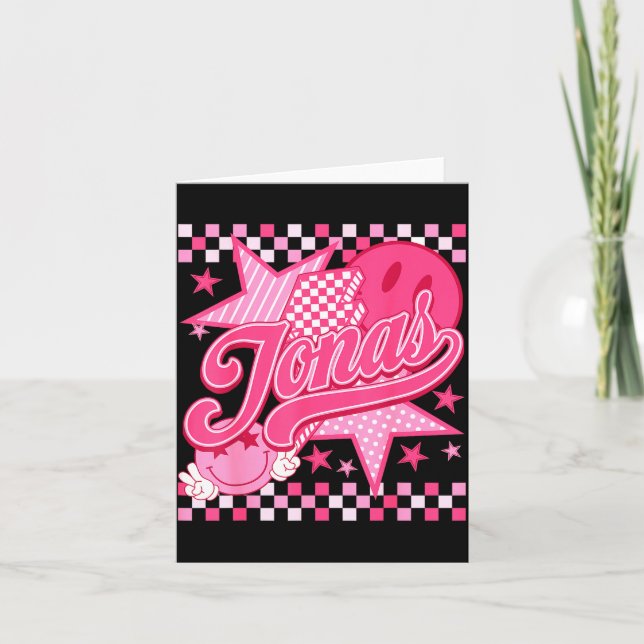 Tarjeta Girl Retro Jonas Groovy Flower First Name D 80's  (Anverso)