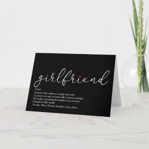 Tarjeta Girlfriend Definition Script Love Heart