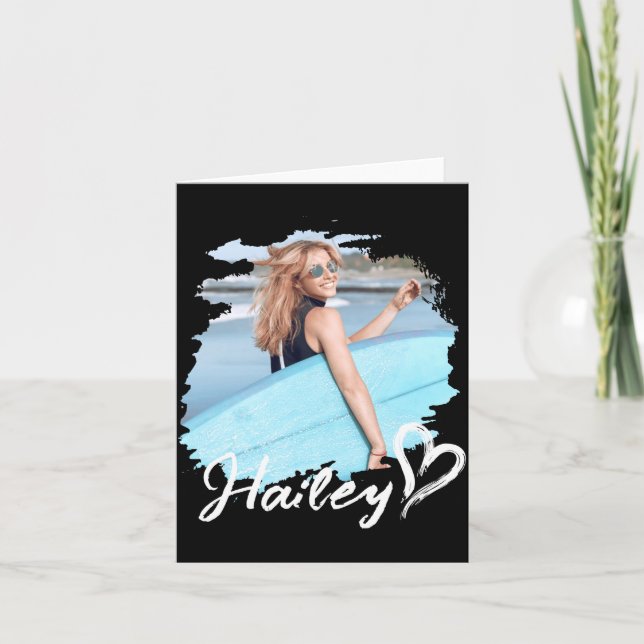 Tarjeta Girlfriend Nge Heart Simple Modern Cool Photo  (Anverso)