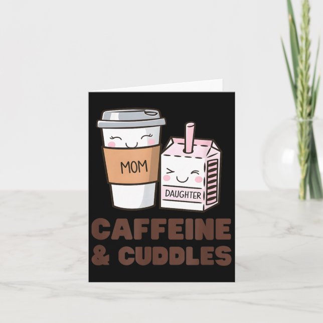 Tarjeta Girls Caffeine &amp; Cuddles Twinning Coffee Juice (Anverso)