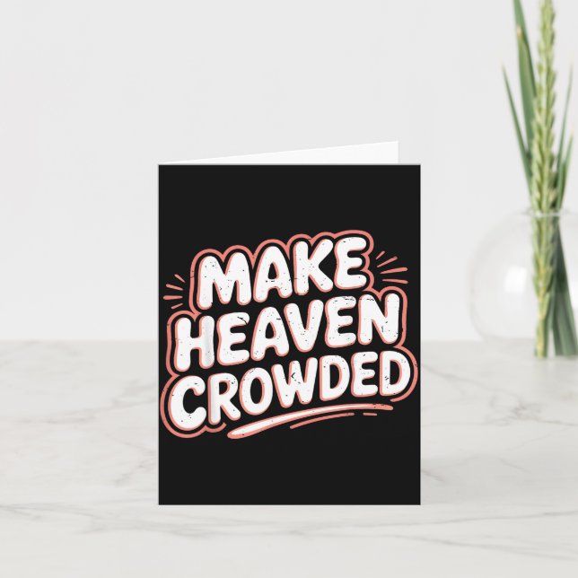 Tarjeta Girls Jesus Make Heaven Crowded Christian Toddler  (Anverso)