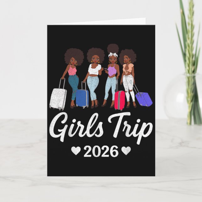 Tarjeta Girls Trip 2026 For Black Melanin Queen On Vacatio (Anverso)