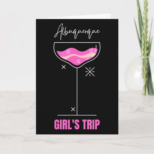 Tarjeta Girls Trip Beach Drink Albuquerque New Mexico  (Anverso)