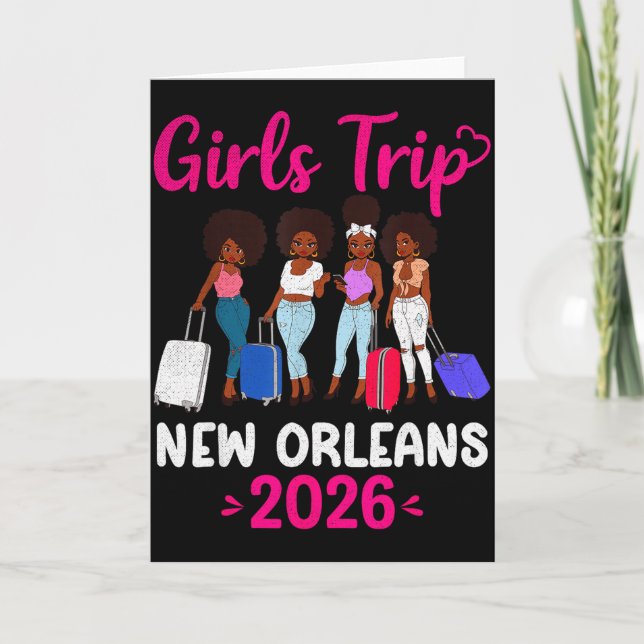 Tarjeta Girls Trip New Orleans 2026 Squad Matching Outfit  (Anverso)