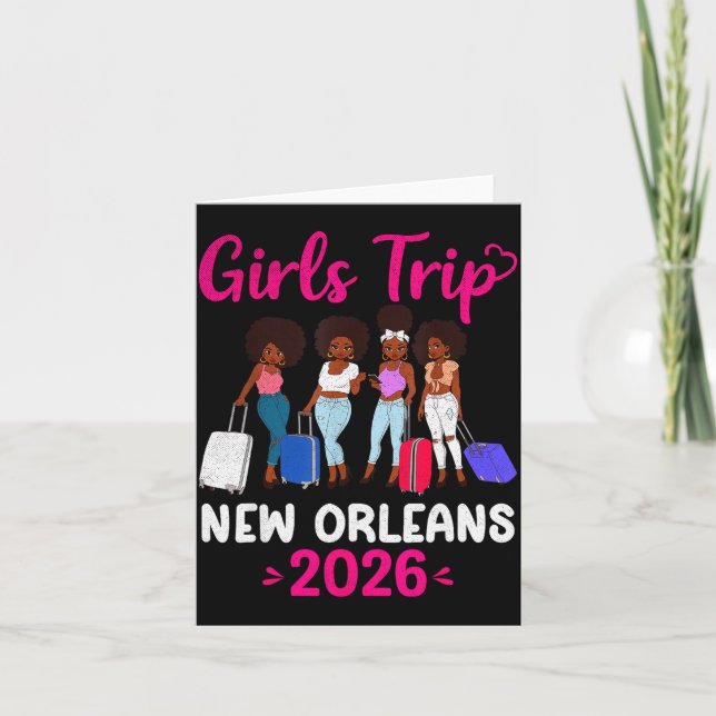 Tarjeta Girls Trip New Orleans 2026 Squad Matching Outfit  (Anverso)