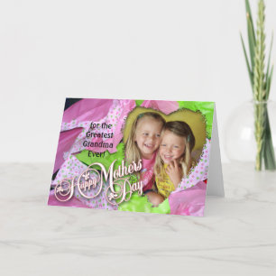 Tarjeta Girly Girl Heart Día de la Madre Blank Card