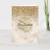 Girly Glam Gold Leopard Print Purpurina Sparkle