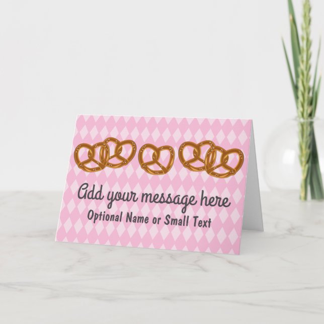 Tarjeta Giros de pan de Fiesta de Pretzel - 5 opciones de  (Anverso)