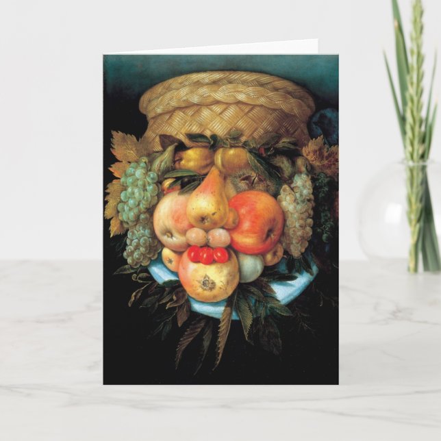 Tarjeta Giuseppe Arcimboldo - cesta de fruta (Anverso)