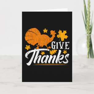 Tarjeta Give Thanks Family Kids Matching Thanksgiving Gift