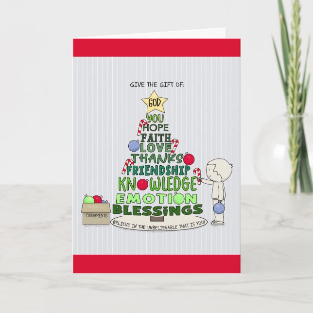 Tarjeta Give the Gift of: Word Tree  (Anverso)