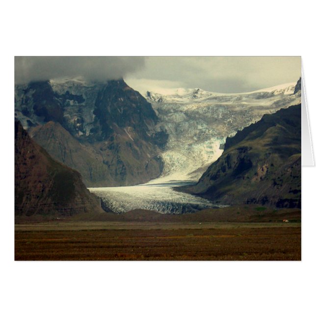 Tarjeta glaciar de Islandia (Anverso (Horizontal))