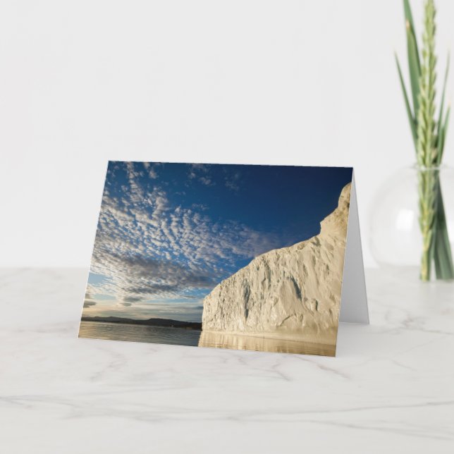 Tarjeta Glaciar Jakobshavn en la bahía de Disko (Anverso)