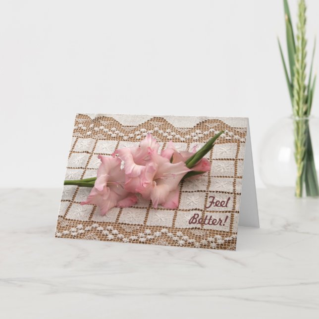 Tarjeta Gladeolia se pone bien (Anverso)