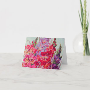 Tarjeta Gladiolas en flor