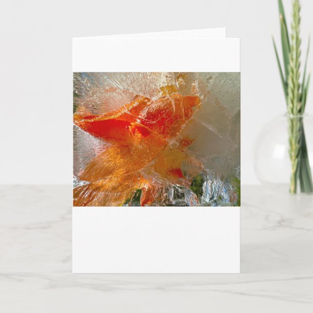 Tarjeta Gladioli en hielo, (Anverso)