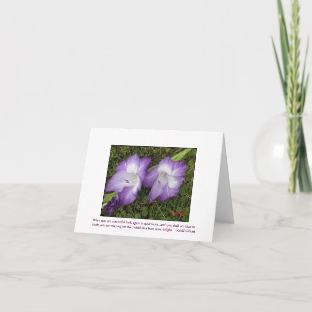 Tarjeta Gladiolos (Anverso)