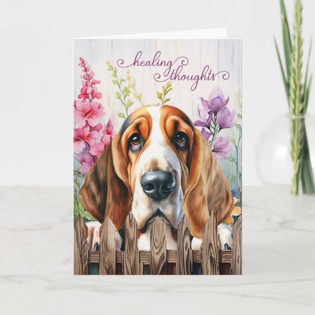 Tarjeta Gladiolus del Jardín de Perros de la Colina Basset (Anverso)