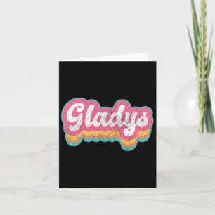 Tarjeta Gladys Nombre de pila Chica Vintage 70s 80s Person