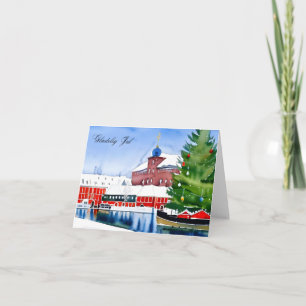 Tarjeta Glædelig jul. Navidades daneses