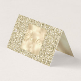 Tarjeta Glam Luxe Gold Purpurina Peace