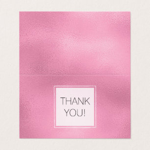 Tarjeta Glam Ombre Rosado Gracias
