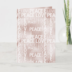 Tarjeta Glam Rubor Pink Peace Love